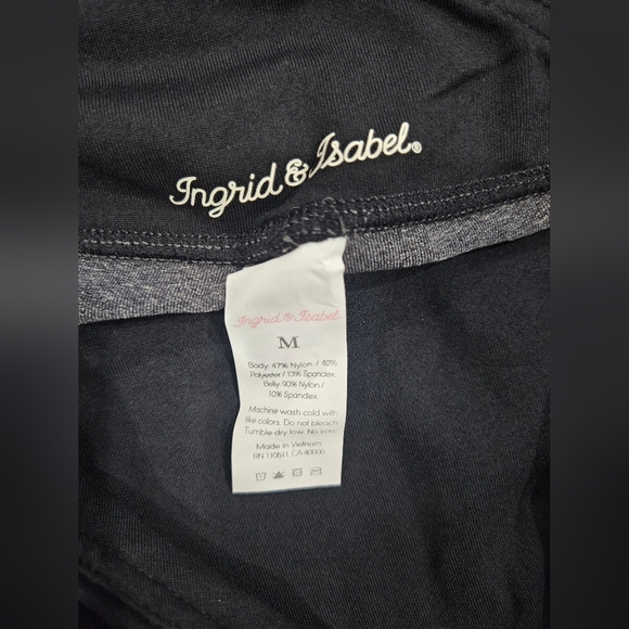 Ingrid & Isabel Active Capri Maternity Pants Leggings Over Belly. Size Med Grey - Picture 6 of 6